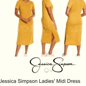 Jessica Simpson Ladies’ Midi Dress / Small  Golden Rod/ Camel color (Y-W)